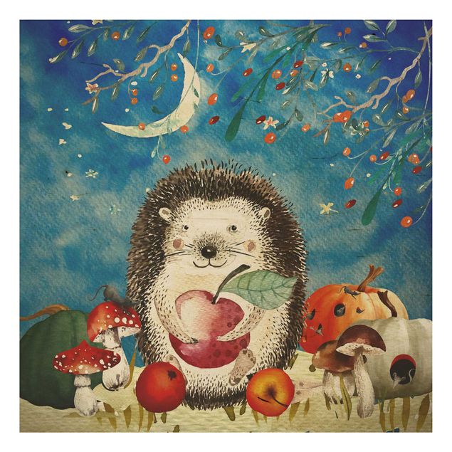 Tavlor Uta Naumann Watercolour Hedgehog In Moonlight