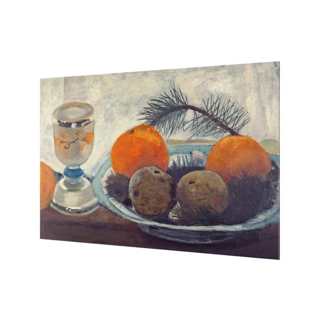 Stänkskydd kök glas blommor  Paula Modersohn-Becker - Still Life With Frosted Glass Mug