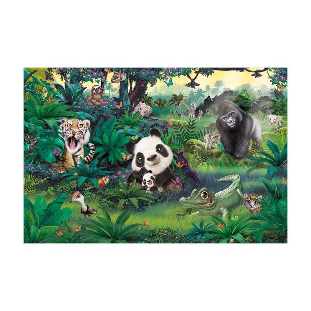 matta multifärgad Animal Club International - Jungle With Animals
