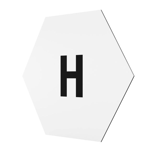 Hexagonala tavlor Letter White H