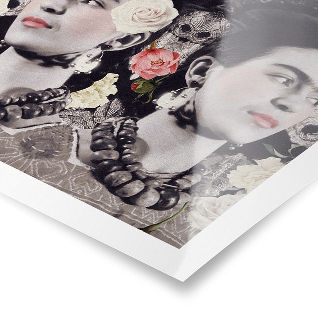 Posters konstutskrifter Frida Kahlo - Flower Flood