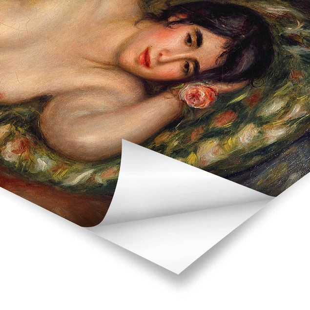 Tavlor porträtt Auguste Renoir - Lying female Nude (Gabrielle)