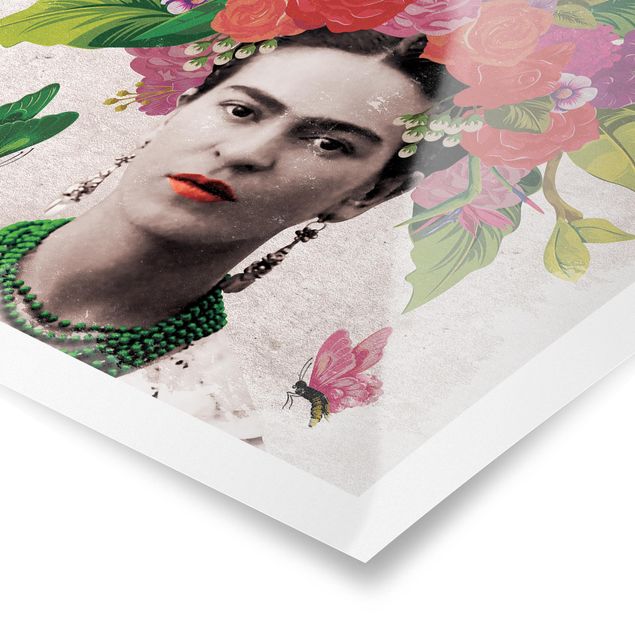 Posters konstutskrifter Frida Kahlo - Flower Portrait