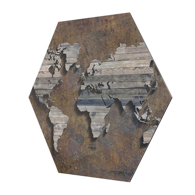 Tavlor Wooden Grid World Map