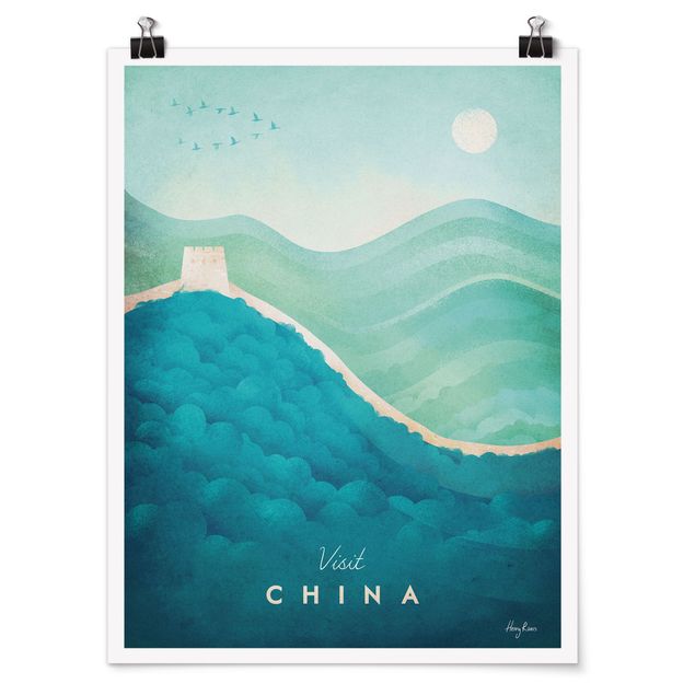 Posters konstutskrifter Travel Poster - China