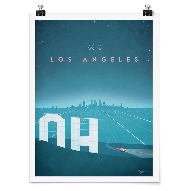 Posters konstutskrifter Travel Poster - Los Angeles