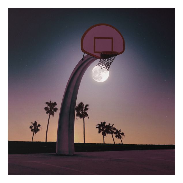 Tavlor konstutskrifter Basketball With Moon