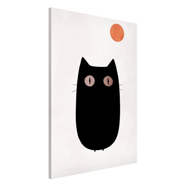 Kök dekoration Black Cat Illustration