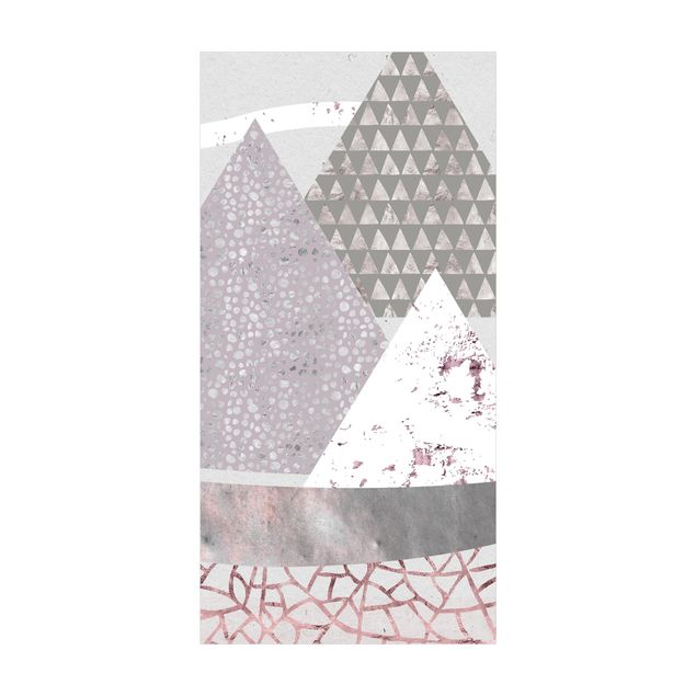 abstrakt matta Abstract Mountain Landscape Pastel Pattern