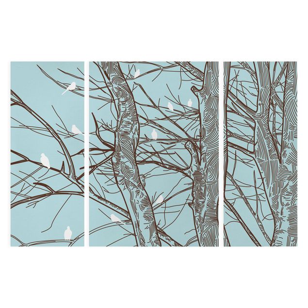 Canvastavlor landskap Winter Trees