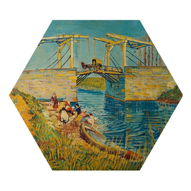 Konstutskrifter Vincent van Gogh - The Drawbridge at Arles with a Group of Washerwomen
