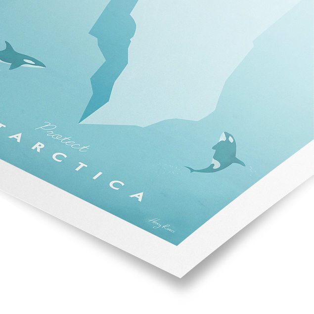 Tavlor hav Travel Poster - Antarctica