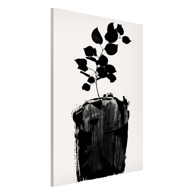 Kök dekoration Graphical Plant World - Black Leaves