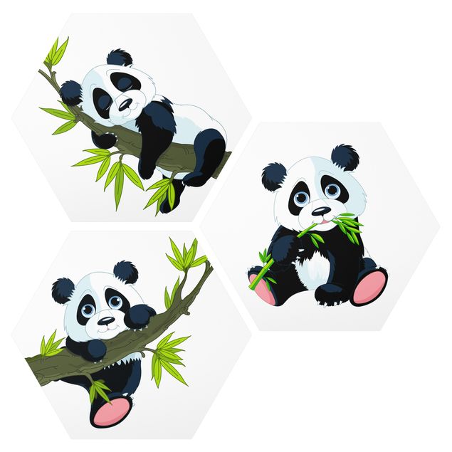Tavlor träd Panda set