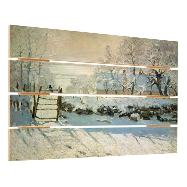 Trätavlor landskap Claude Monet - The Magpie