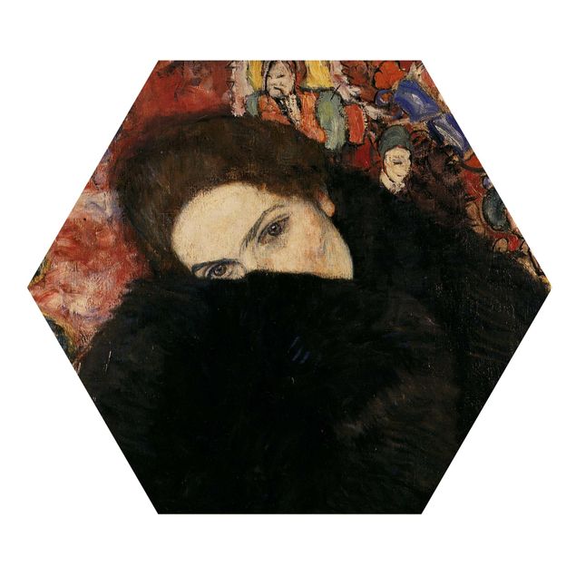 Tavlor Gustav Klimt Gustav Klimt - Lady With A Muff