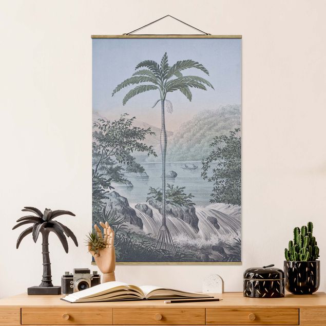 Kök dekoration Vintage Illustration - Landscape With Palm Tree