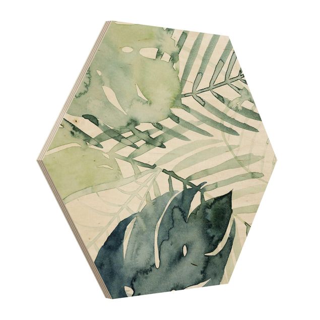Hexagonala tavlor Palm Fronds In Watercolour I
