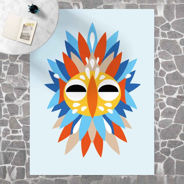 utomhusmatta Collage Ethnic Mask - Parrot