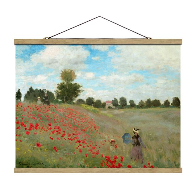 Konstutskrifter Claude Monet - Poppy Field Near Argenteuil