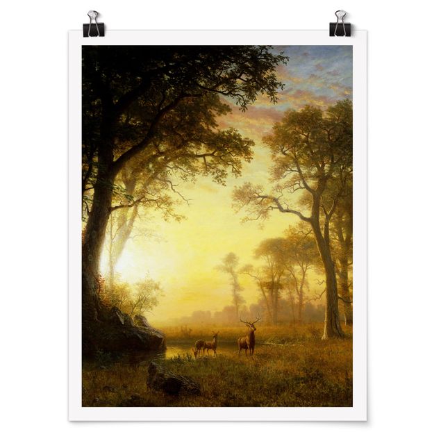 Konststilar Albert Bierstadt - Light in the Forest