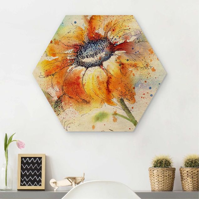 Kök dekoration Painted Sunflower