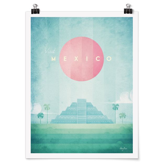Tavlor arkitektur och skyline Travel Poster - Mexico
