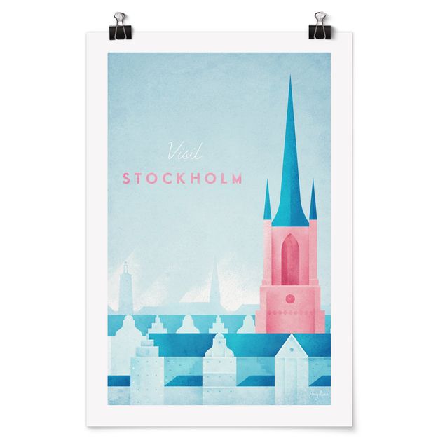 Posters konstutskrifter Travel Poster - Stockholm