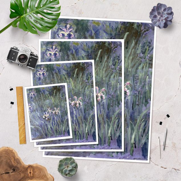 Tavlor blå Claude Monet - Iris