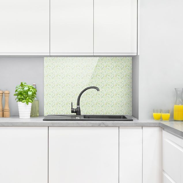 Stänkskydd kök glas mönster Marble Pattern Spring Green