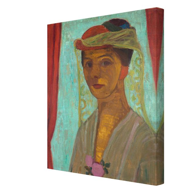 Tavlor konstutskrifter Paula Modersohn-Becker - Self-Portrait with a Hat and Veil