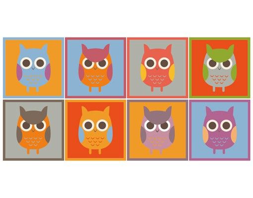 Inredning av barnrum Owls Sticker Set