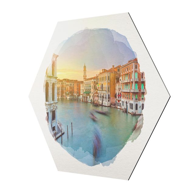 Tavlor WaterColours - Grand Canal View From The Rialto Bridge Venice