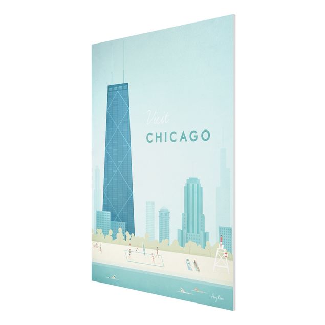 Tavlor konstutskrifter Travel Poster - Chicago