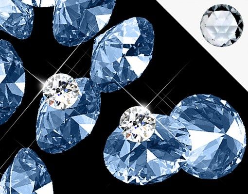 Wallstickers No.421 Diamond Heart + 15 CRYSTALLIZED™ Swarovski-Stones Set