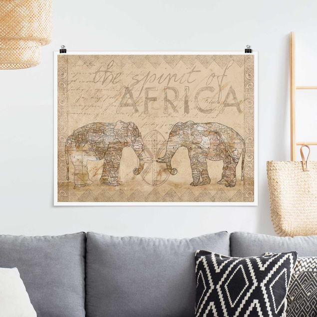 Kök dekoration Vintage Collage - Spirit Of Africa