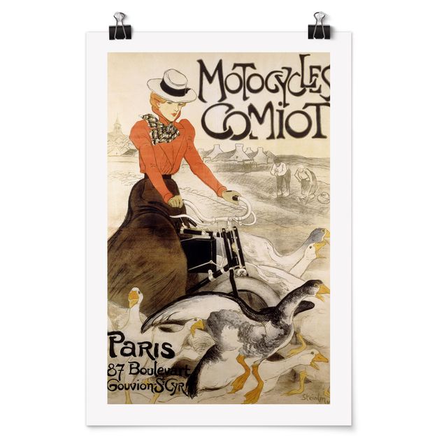 Posters konstutskrifter Théophile Steinlen - Poster For Motor Comiot