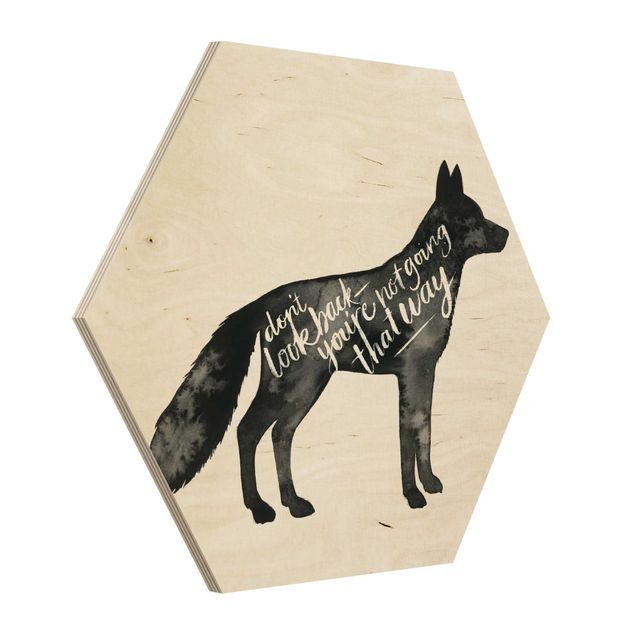 Hexagonala tavlor Animals With Wisdom - Fox