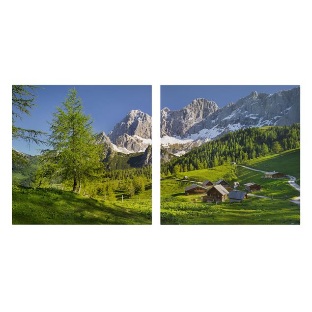 Tavlor landskap Styria Alpine Meadow