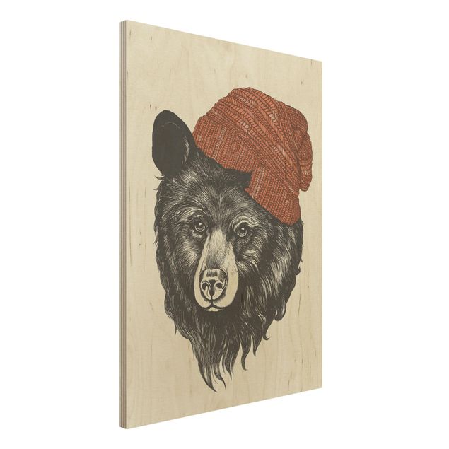 Kök dekoration Illustration Bear With Red Cap Drawing