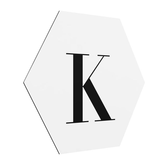 Tavlor modernt Letter Serif White K