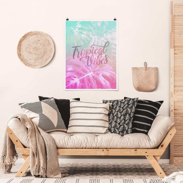 Posters blommor  Rainbow - Tropical Vibes