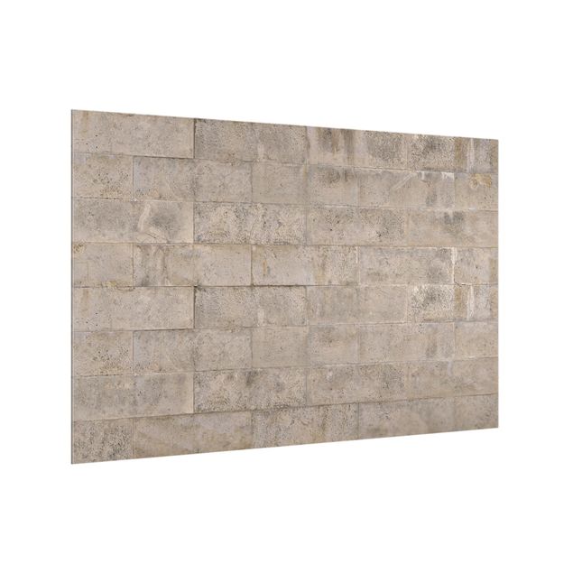 Stänkskydd kök glas sten utseende Brick Concrete