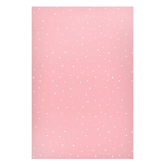 Tavlor mönster Drawn Little Dots On Pastel Pink