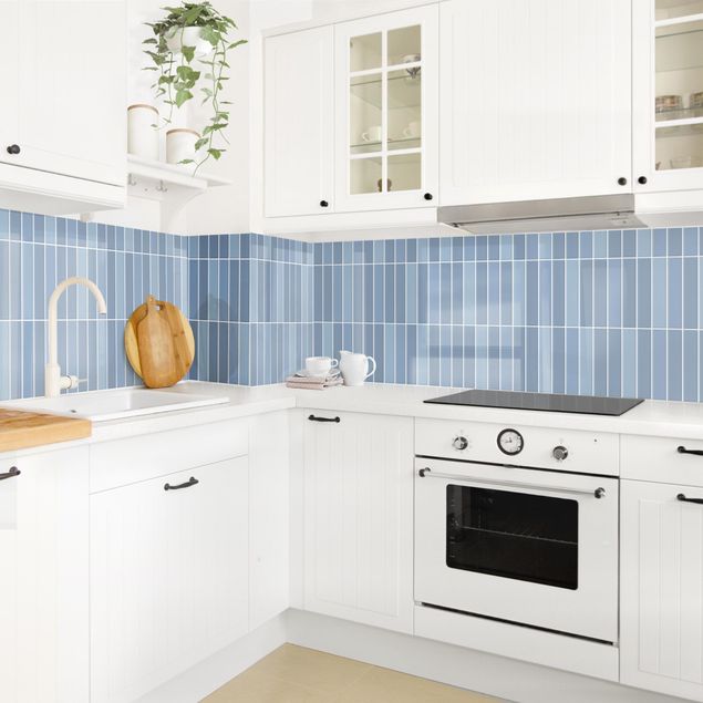 Stänkskydd kök enfärgad Subway Tiles - Light Blue