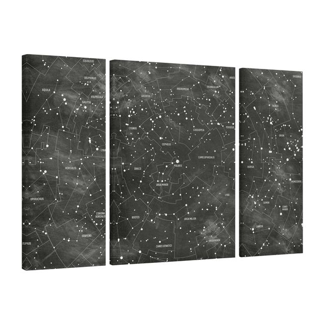 Tavlor arkitektur och skyline Map Of Constellations Blackboard Look