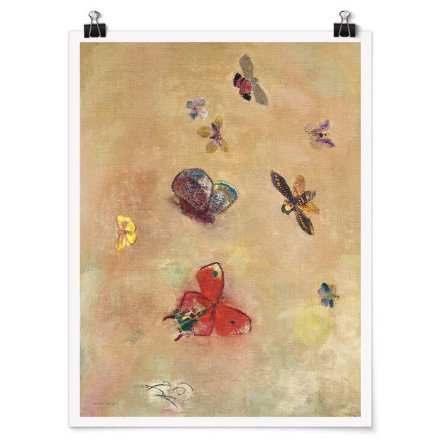 Konststilar Odilon Redon - Colourful Butterflies