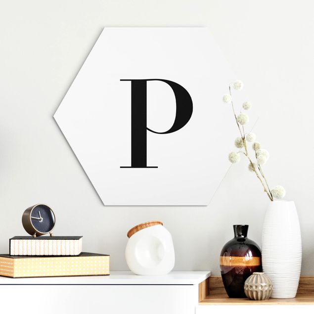 Kök dekoration Letter Serif White P