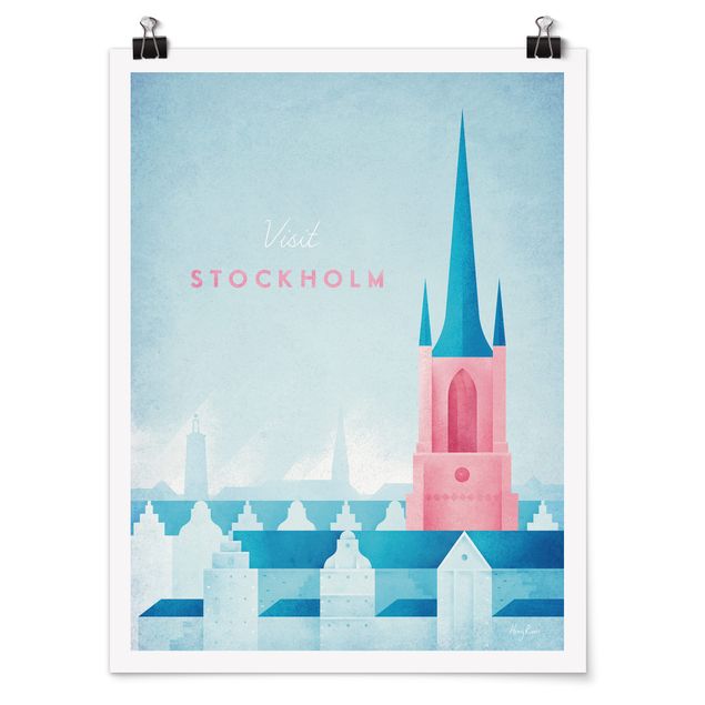 Posters konstutskrifter Travel Poster - Stockholm