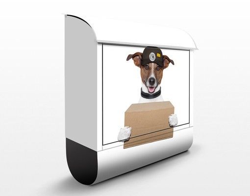Brevlådor djur Dog With Package